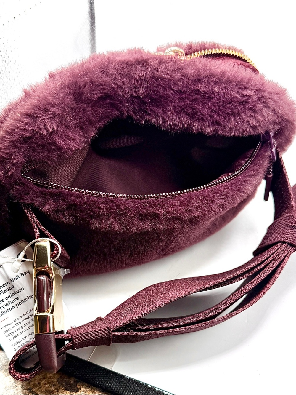 lululemon athletica Plush Zip Cosmetic Pouch - Burgundy - Picture 10 of 13